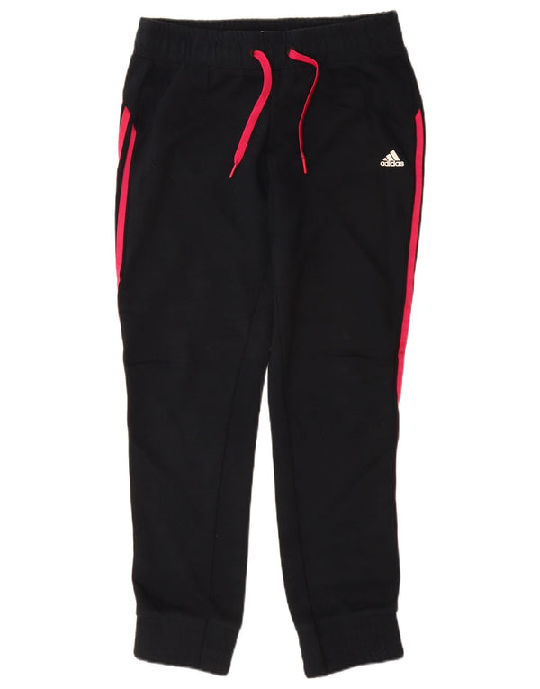 Γυναικεία αθλητική φόρμα ADIDAS Παντελόνι Joggers UK 12/14 Μεσαίο μαύρο βαμβακερό