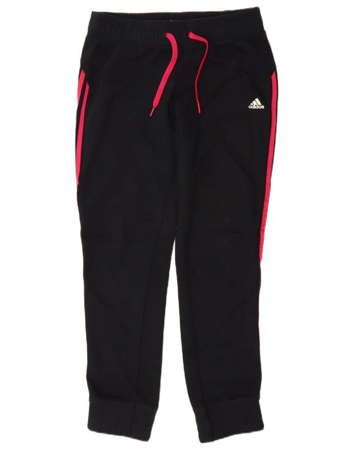 Γυναικεία αθλητική φόρμα ADIDAS Παντελόνι Joggers UK 12/14 Μεσαίο μαύρο βαμβακερό