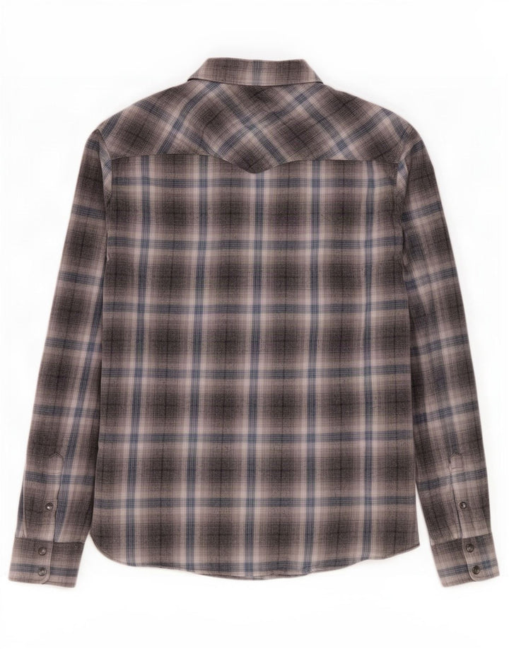 Ανδρικό πουκάμισο All Saints Flannel Small Grey Check Cotton