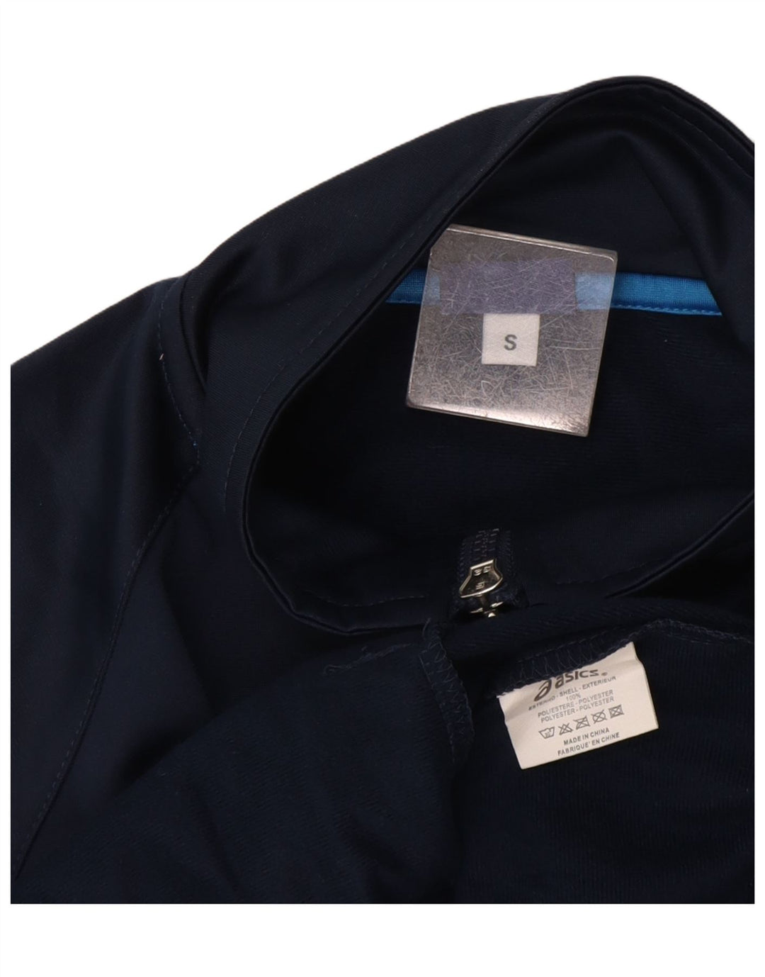 Ανδρική φόρμα Asics Top Jacket Μικρό Navy Blue Polyester