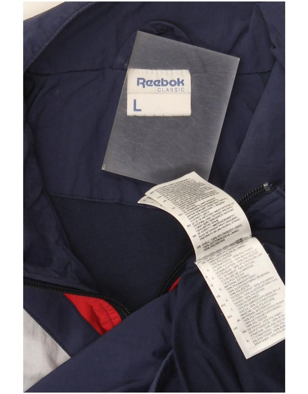 Ανδρική φόρμα Reebok Top Jacket Μεγάλο Navy Blue Colorblock Nylon