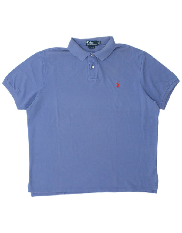 Polo Ralph Lauren Ανδρικό πουκάμισο Polo Slim Fit 2XL Μπλε βαμβακερό