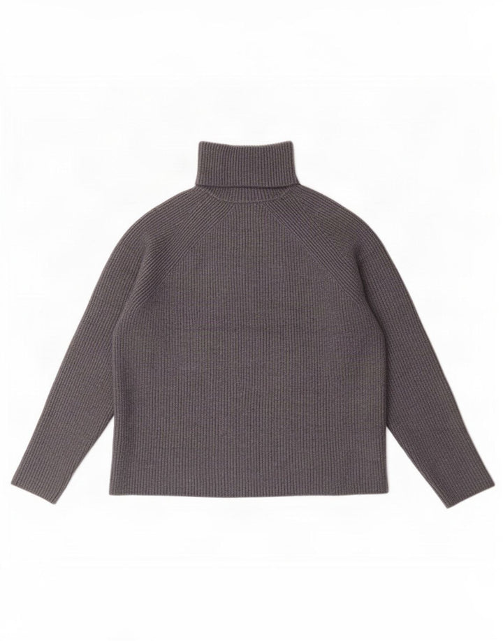 Marks & Spencer Γυναικείο Crop Roll Neck πουλόβερ UK 12 Medium Grey