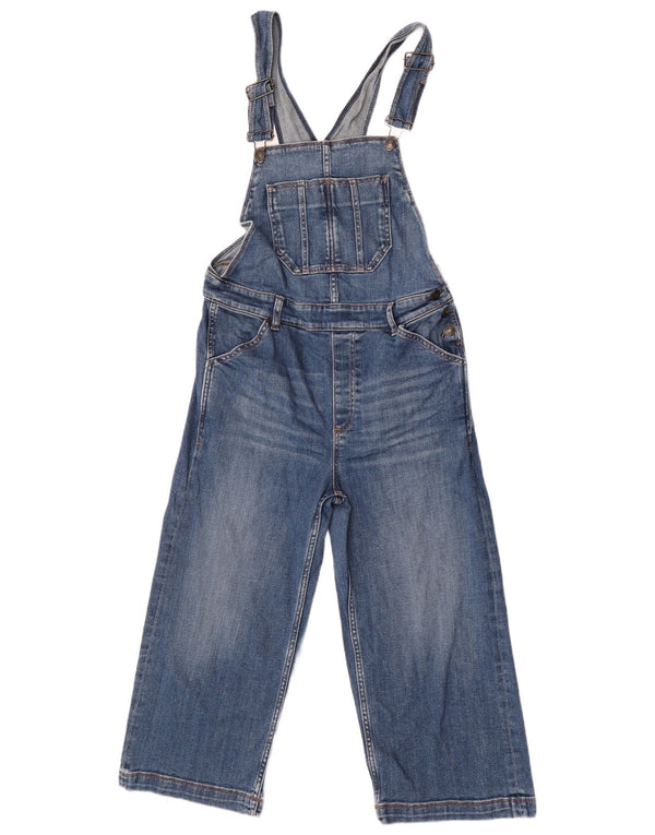 Fat Face Γυναικεία Dungarees Capri Jeans UK 12 Medium W32 L21 Blue Cotton