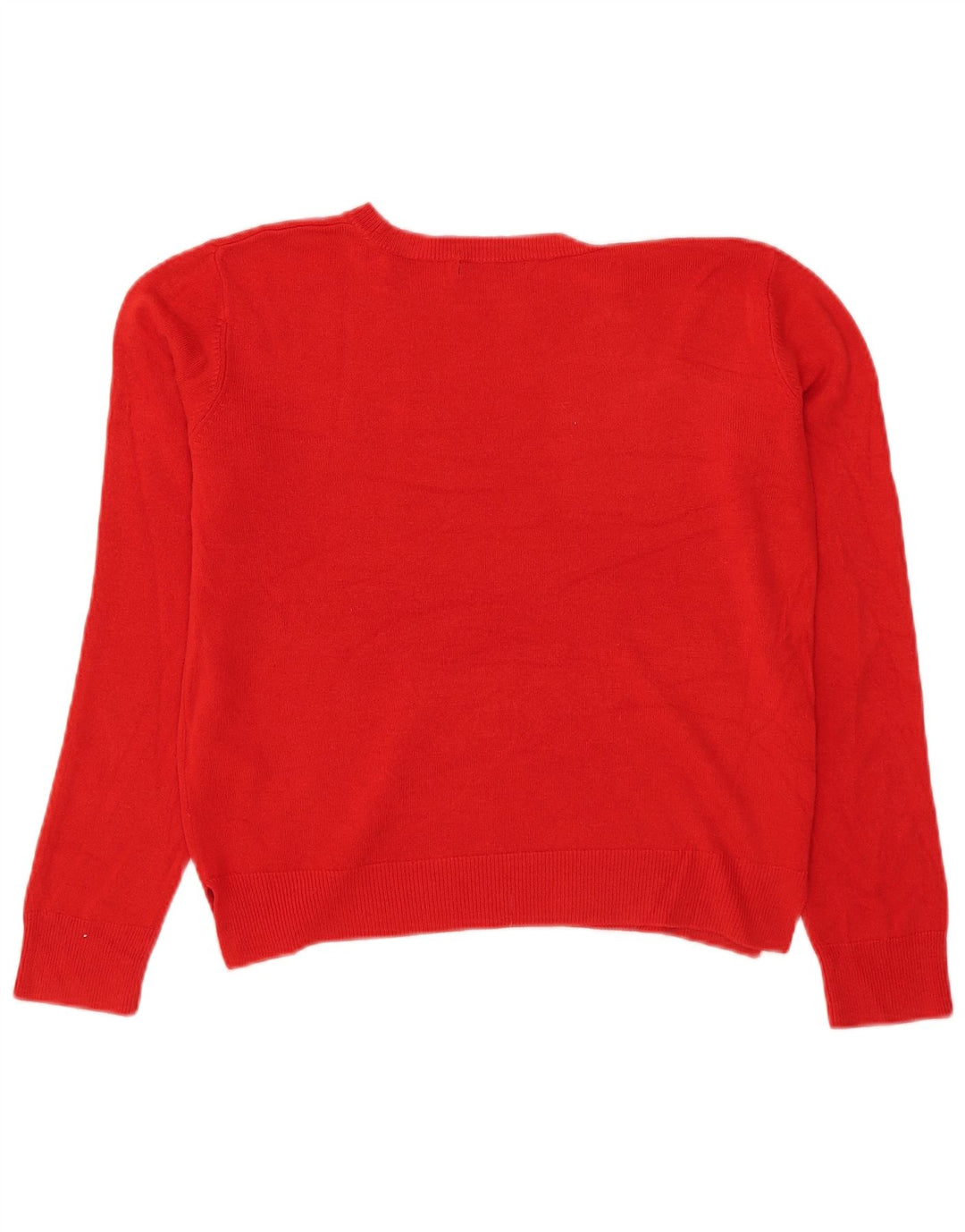 Marks & Spencer Γυναικείο πουλόβερ Crop Crew Neck Jumper UK 12 Medium Red