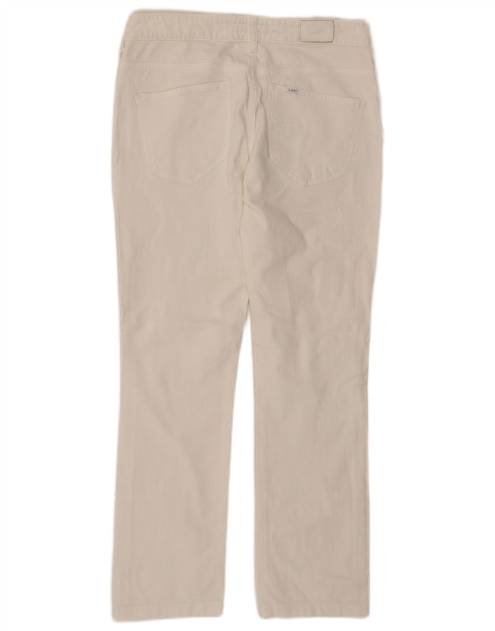 Lee Womens Norma Straight Jeans W31 L29 Λευκό βαμβακερό
