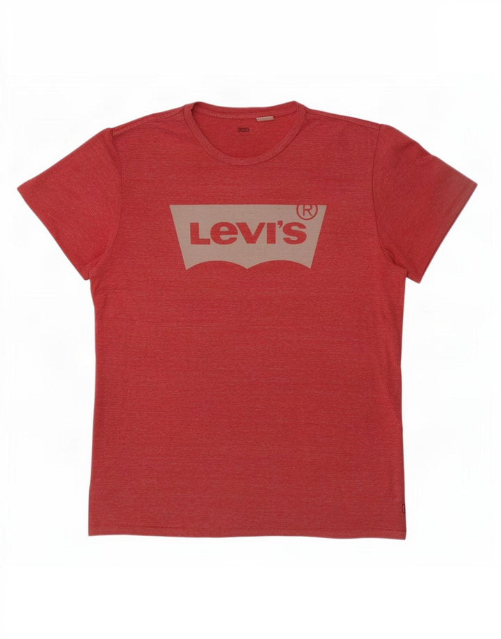 Ανδρικό γραφικό T-Shirt Levi's Top Large Red Flecked