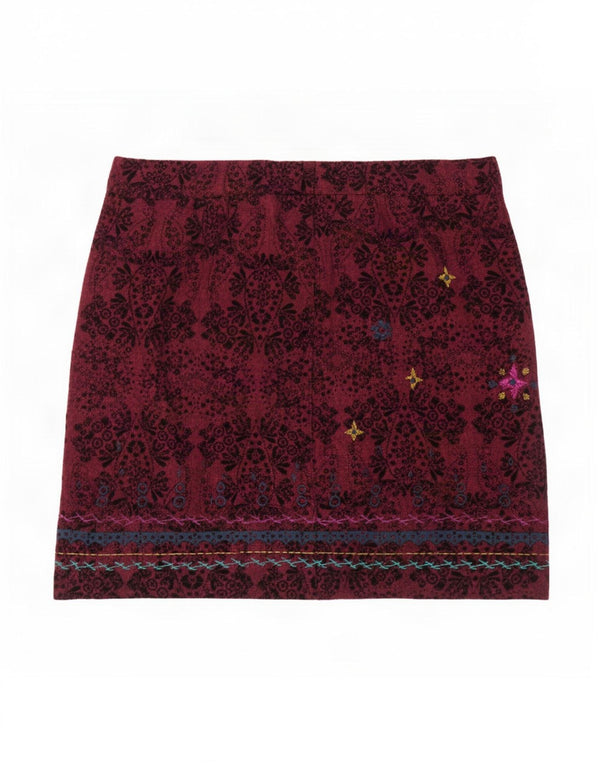 White Stuff Womens Mini Skirt UK 14 Large W36 L21 Purple Floral Polyester