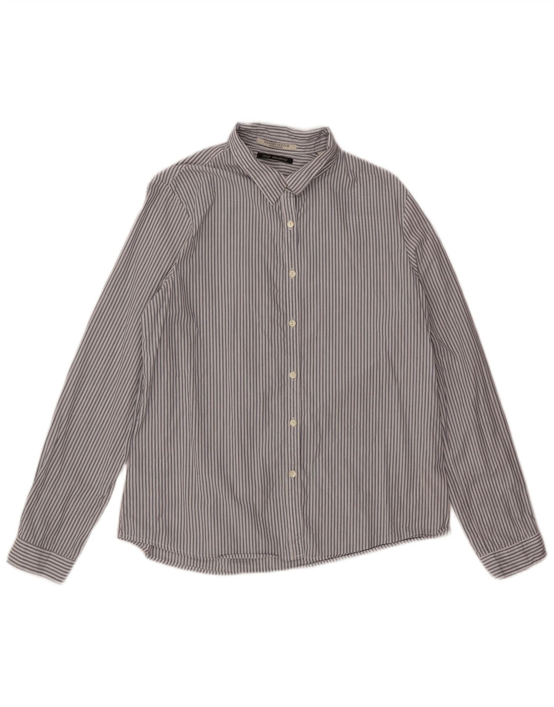 Ανδρικό πουκάμισο Scotch & Soda, μεσαίο λευκό ριγέ βαμβακερό