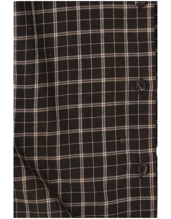 Amaranto Γυναικείο φανελένιο πουκάμισο UK 16 Large Black Check Polyester