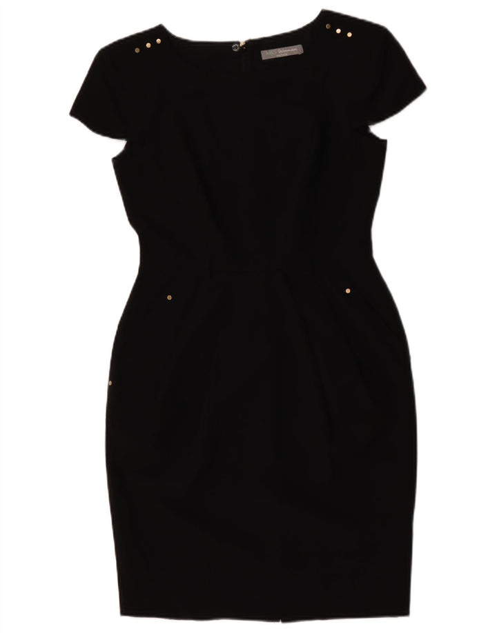 Marks & Spencer Γυναικείο φόρεμα Petite Sheath UK 8 Small Black Polyester