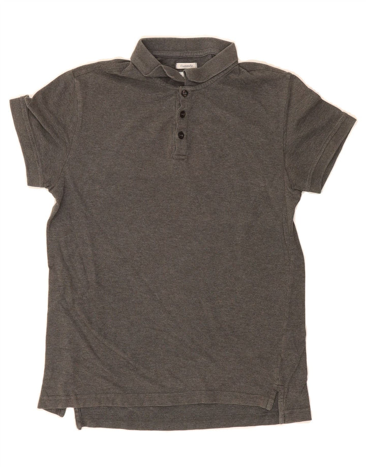 ARMANI JEANS Mens Custom Fit Polo Shirt Medium Grey Cotton Vintage Armani Jeans and Second-Hand Armani Jeans from Messina Hembry 