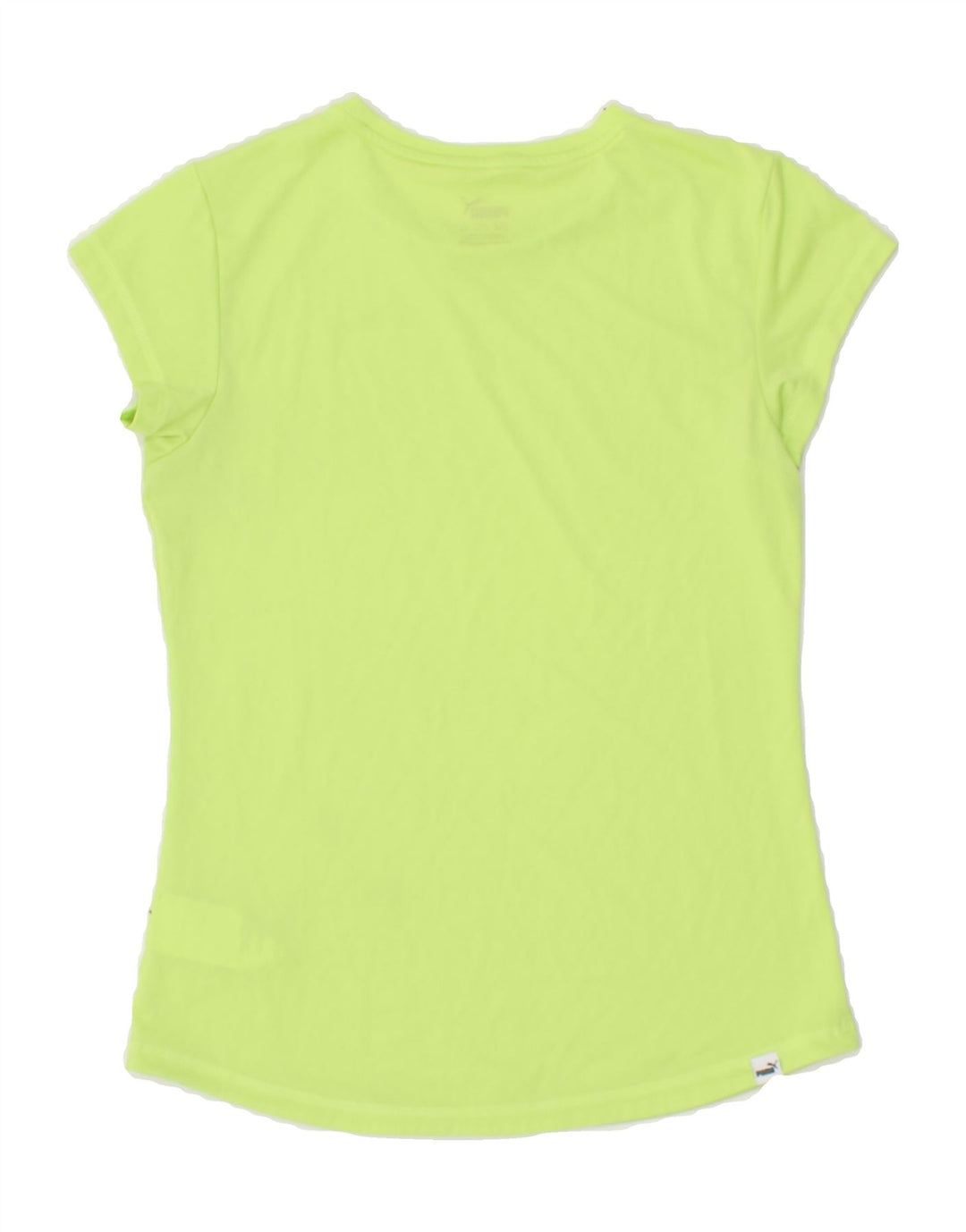 PUMA Girls T-Shirt Top 13-14 Years Green Polyester Vintage Puma and Second-Hand Puma from Messina Hembry 