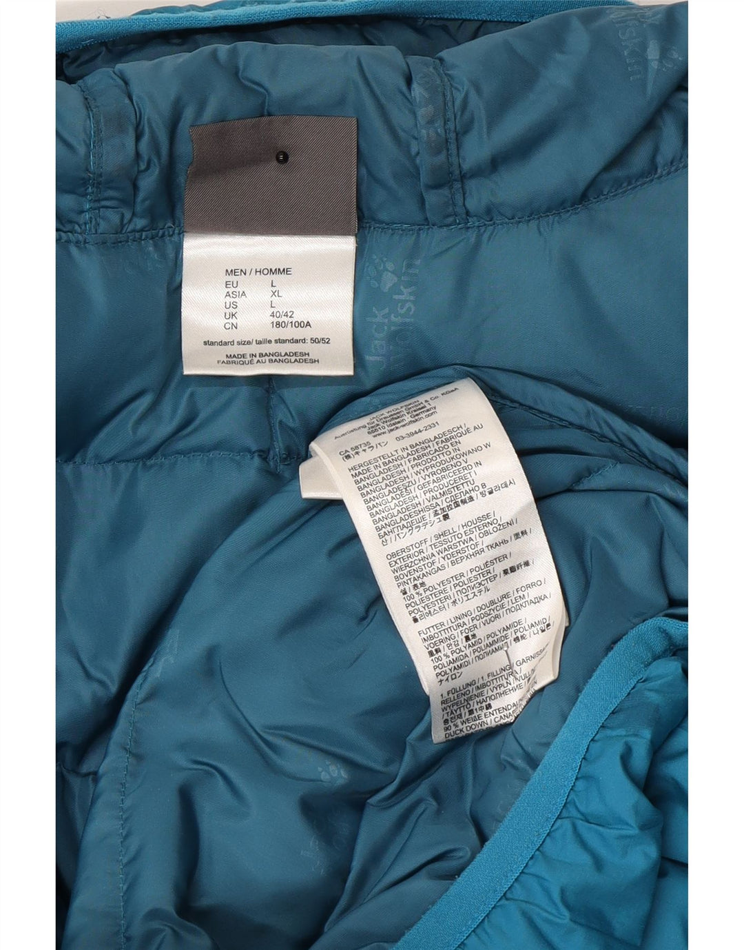 Jack Wolfskin Ανδρικό μπουφάν με κουκούλα UK 40/42 μεγάλο μπλε πολυεστέρας