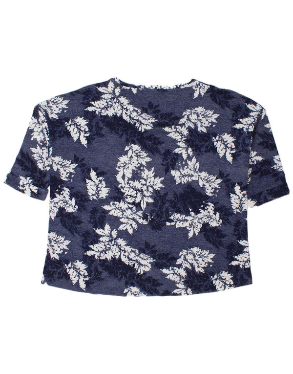 Marks & Spencer Γυναικείο T-Shirt Top UK 22 3XL Blue Floral Polyester