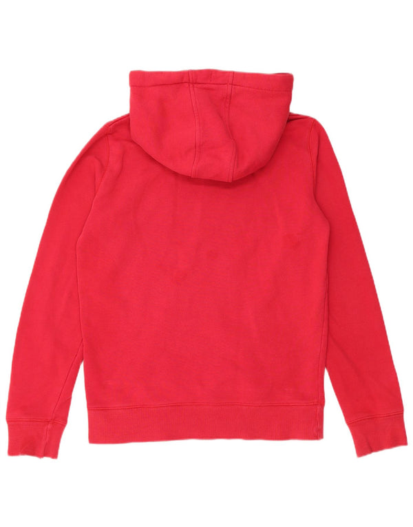 Γυναικείο Animal Graphic Hoodie Jumper UK 10 Small Red Cotton
