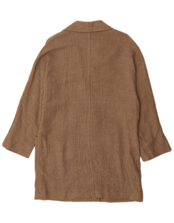Massimo Dutti Ανδρικό παλτό 3/4 με διπλό στήθος UK 36 Small Brown Check