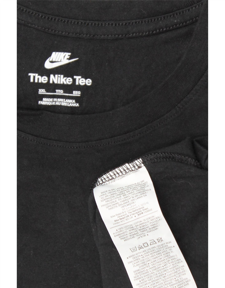 Ανδρικό T-Shirt NIKE Top 2XL Μαύρο βαμβακερό