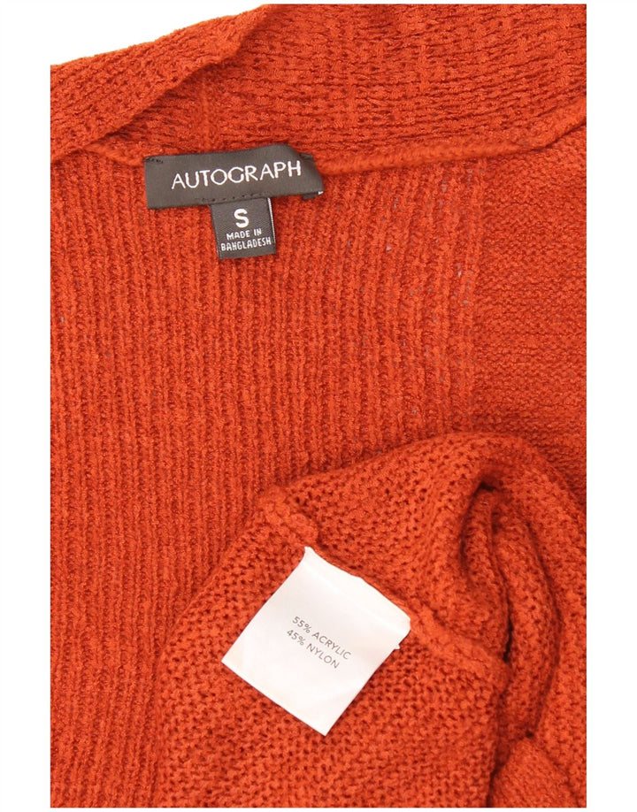 AUTOGRAPH  Womens Oversized Batwing Cardigan Sweater UK 10 Small Orange