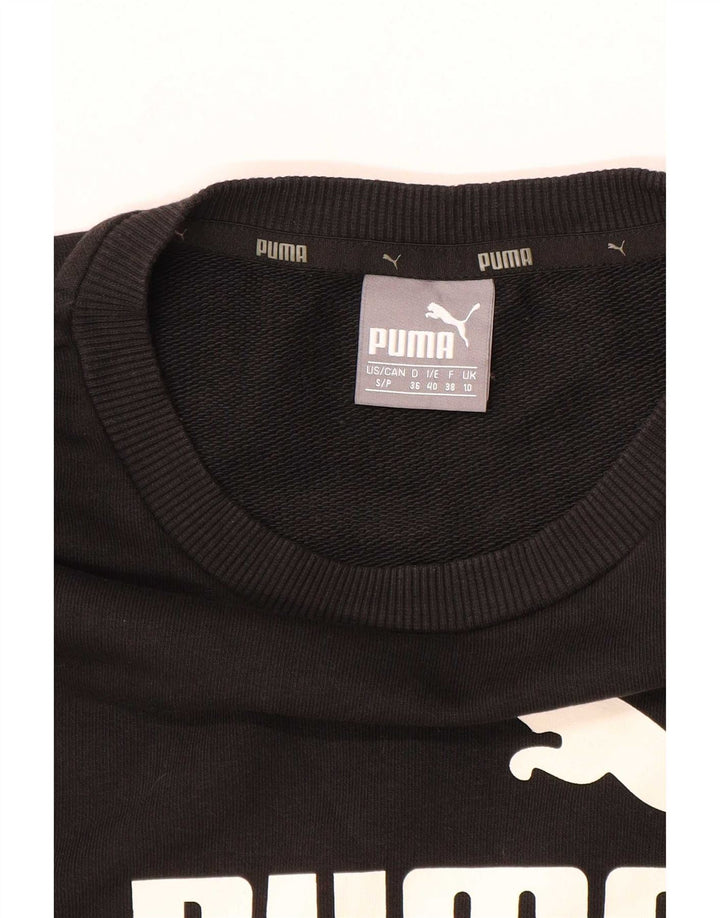 Puma Γυναικείο Γραφικό Φούτερ Jumper UK 10 Small Black