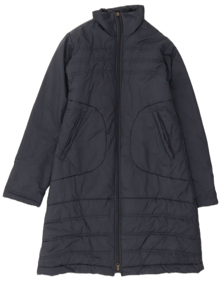 Adidas Γυναικείο παλτό UK 12 Medium Navy Blue Polyester
