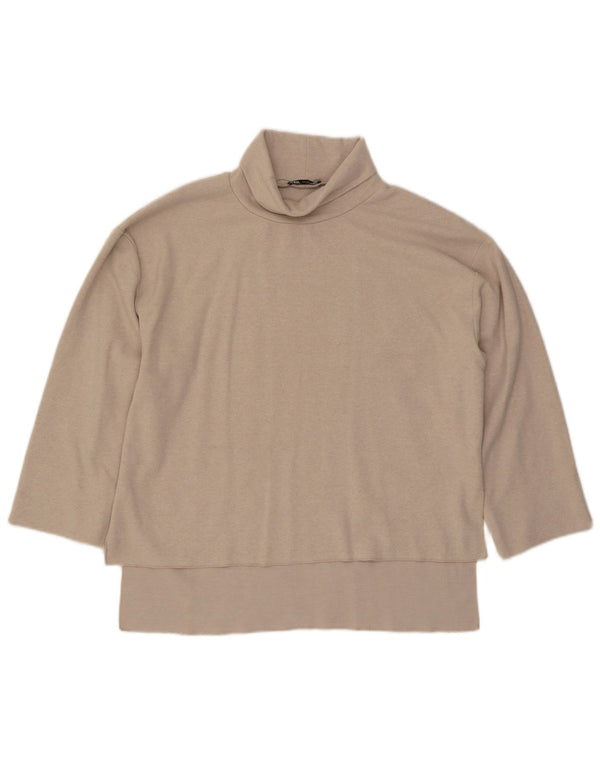 Zara Γυναικείο Τοπ 3/4 Μανίκι UK 16 Large Beige