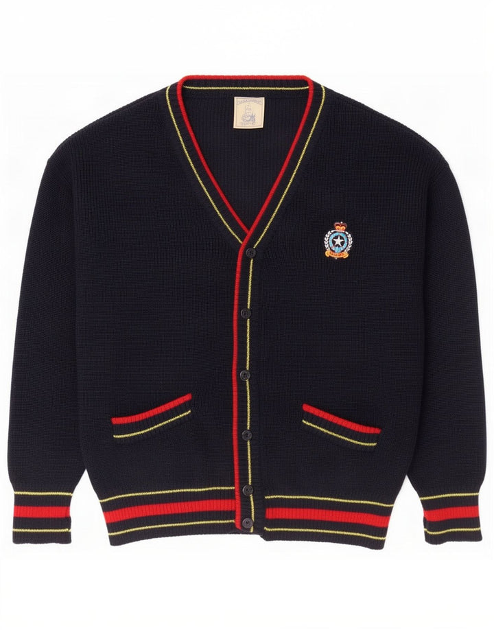 Vintage Ανδρική Ζακέτα πουλόβερ Μεγάλο Μαλλί Navy Blue