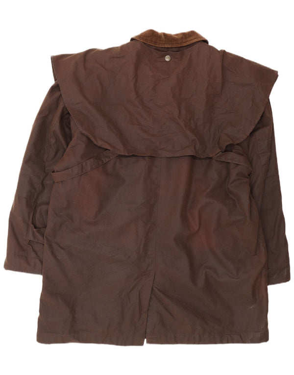 Derby Ανδρικό κερωμένο βαμβακερό μπουφάν UK 40 Large Brown