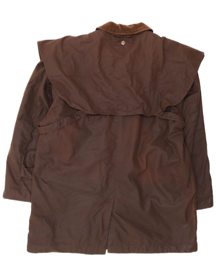 Derby Ανδρικό κερωμένο βαμβακερό μπουφάν UK 40 Large Brown