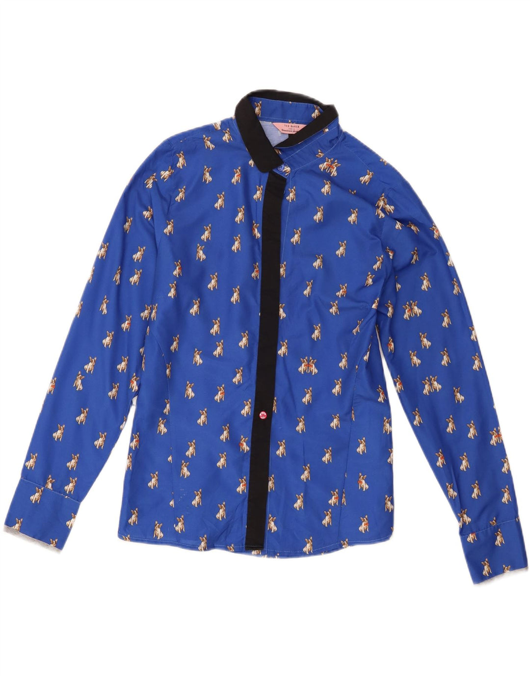 Γυναικείο πουκάμισο Ted Baker, μέγεθος 2, Small Blue Animal Print Polyester