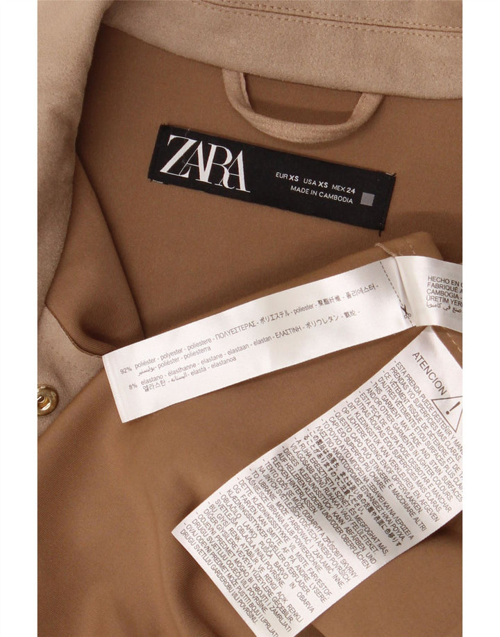 Zara Γυναικείο Shacket Shirt UK 6 XS Beige Polyester