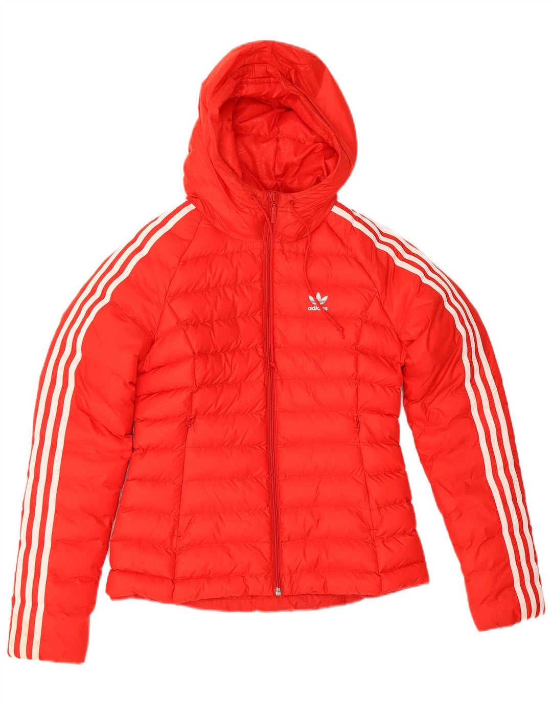 Γυναικείο μπουφάν με κουκούλα Adidas UK 8 Small Red Polyamide