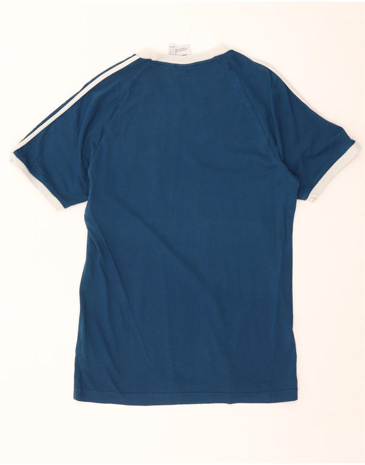 Ανδρικό T-Shirt Adidas Top από μεσαίο μπλε βαμβακερό