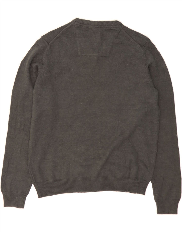 IZOD Mens V-Neck Jumper Sweater Large Grey Cotton Vintage Izod and Second-Hand Izod from Messina Hembry 