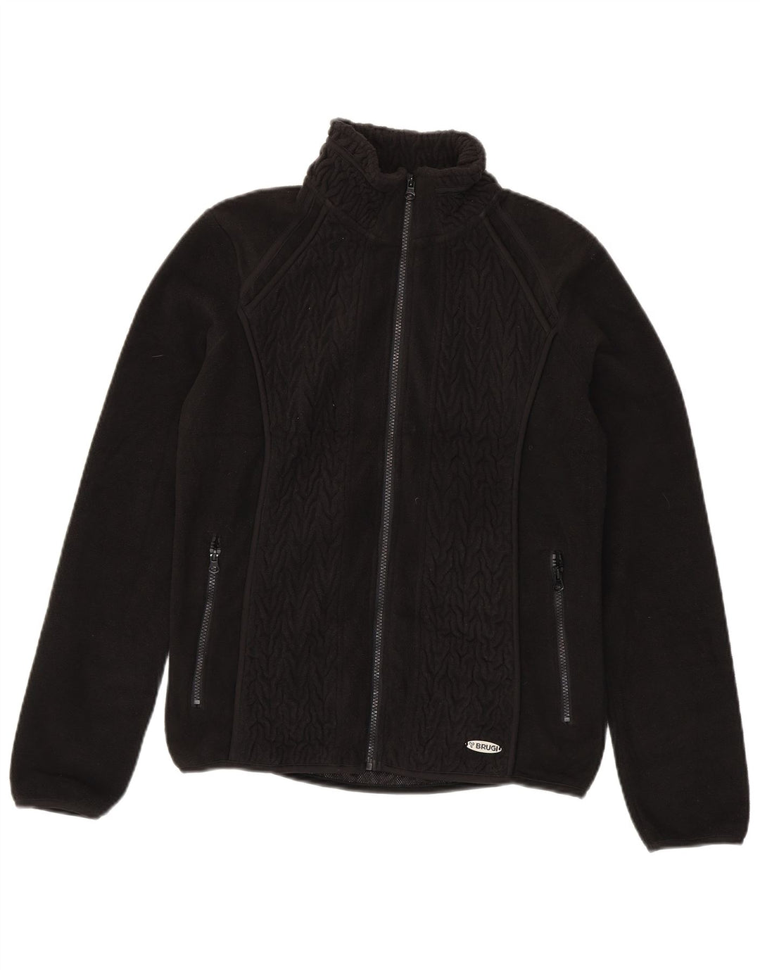 Brugi Γυναικείο Fleece Jacket UK 14 Large Black Polyester