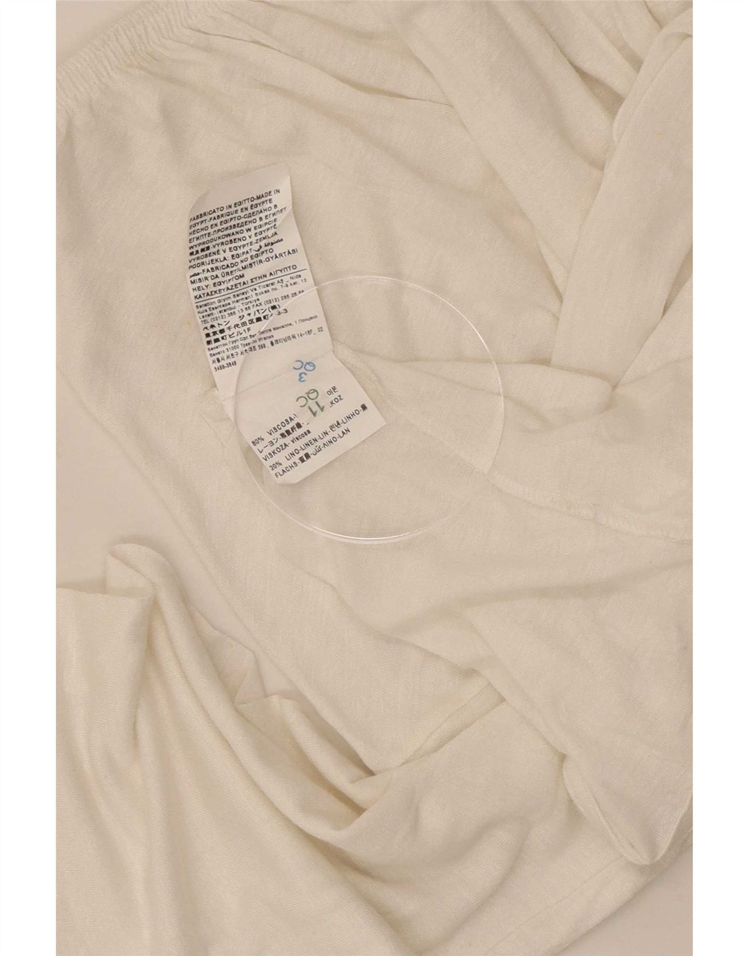 Benetton Γυναικείο Oversized Off Shoulder Top UK 16 Large White Viscose