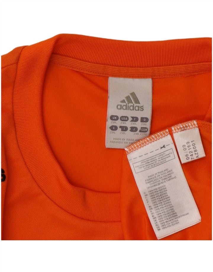 Ανδρικό T-Shirt Climalite Adidas Top 2XL Πορτοκαλί Πολυεστέρας