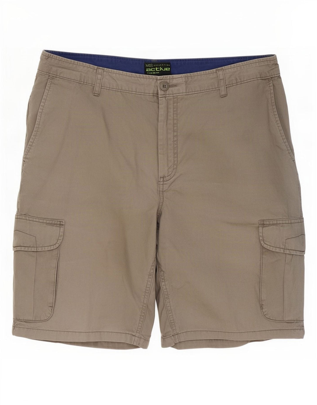 Ανδρικό σορτς Cargo με κανονική εφαρμογή Marks & Spencer W36 Large Grey