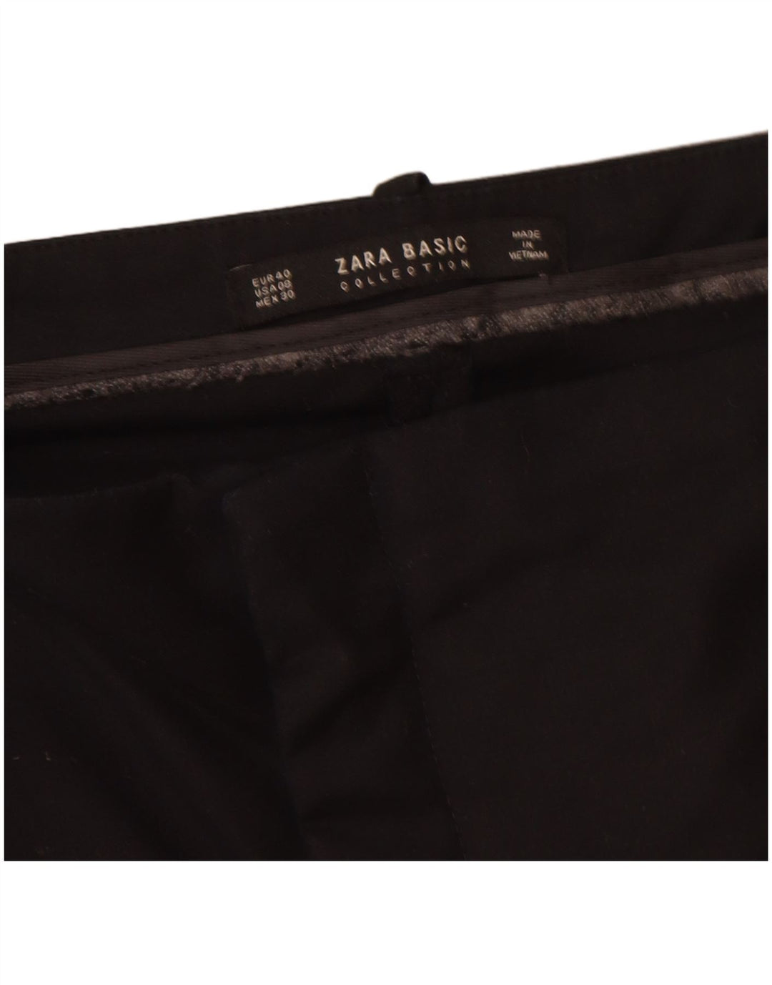 Zara Γυναικείο Slim παντελόνι Chino EU 40 Medium W32 L28 Μαύρο