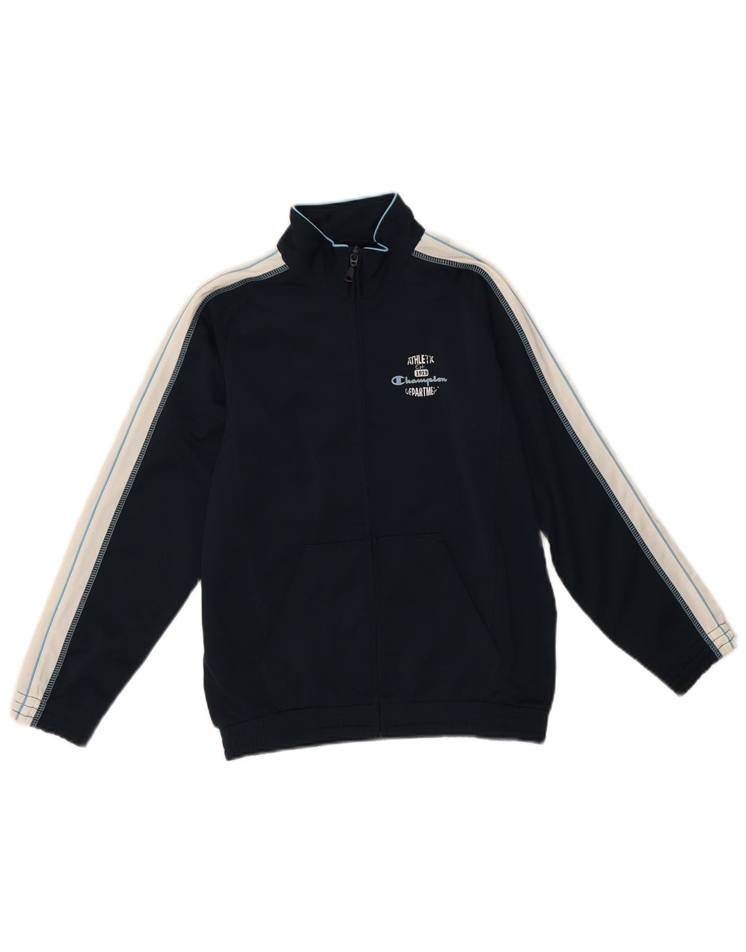 Κορυφαία φόρμα για αγόρια Champion 9-10 Years Medium Navy Blue Colourblock