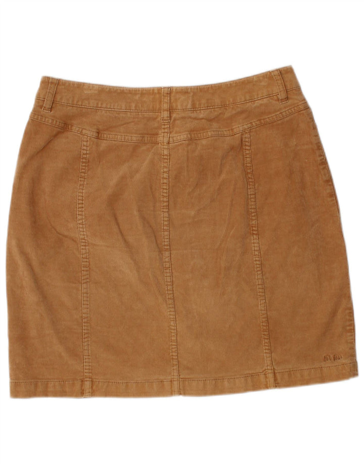 FAT FACE Womens Corduroy Skirt UK 10 Small W30  Beige Cotton