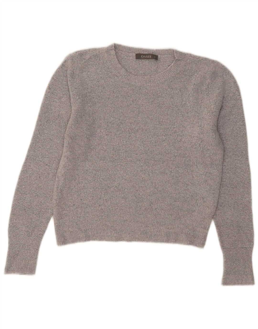 Γυναικείο πουλόβερ Oasis Crop Crew Neck Jumper UK 12 Medium Grey Acrylic