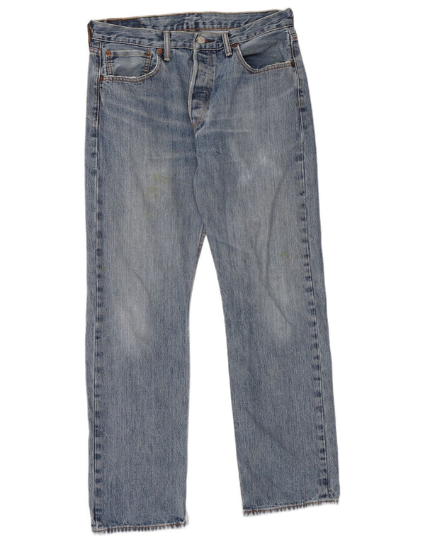 Levi's Mens 501 Straight Jeans W32 L30 Blue Cotton