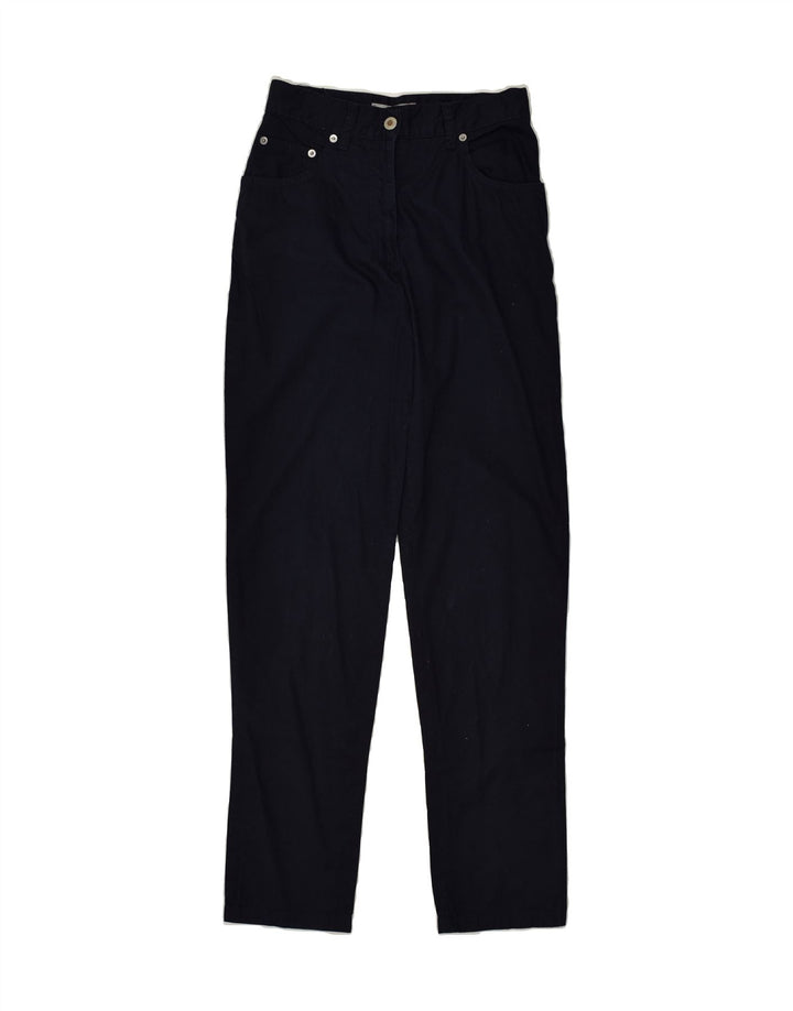 FILA Womens High Waist Slim Casual Trousers IT 42 Medium W26 L31 Navy Blue | Vintage Fila | Thrift | Second-Hand Fila | Used Clothing | Messina Hembry 
