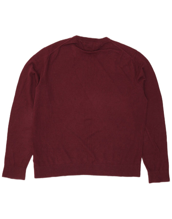 Ανδρικό πουλόβερ Tommy Hilfiger Crew Neck Jumper 2XL Βαμβακερό μπορντό