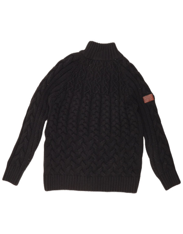 Ανδρικό πουλόβερ με κουμπιά Superdry XL Μαύρο Ακρυλικό