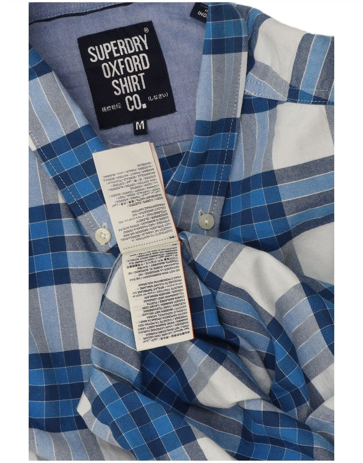 Ανδρικό κοντομάνικο πουκάμισο Superdry, μεσαίο μπλε, βαμβακερό