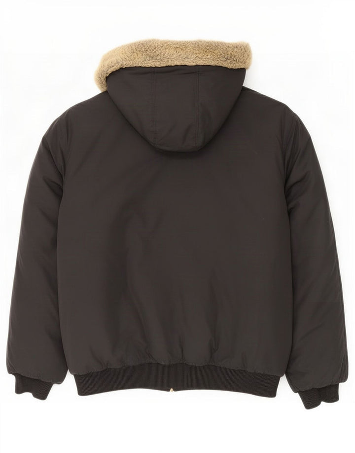 Ανδρικό μπουφάν με κουκούλα Adidas UK 42 XL Μαύρο Πολυεστέρας