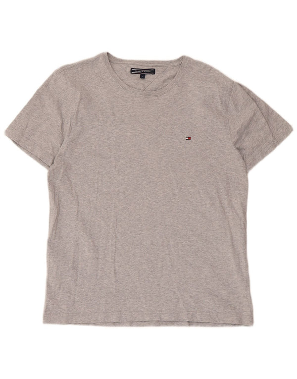 Tommy Hilfiger Γυναικείο T-Shirt Top UK 16 Large Grey Cotton