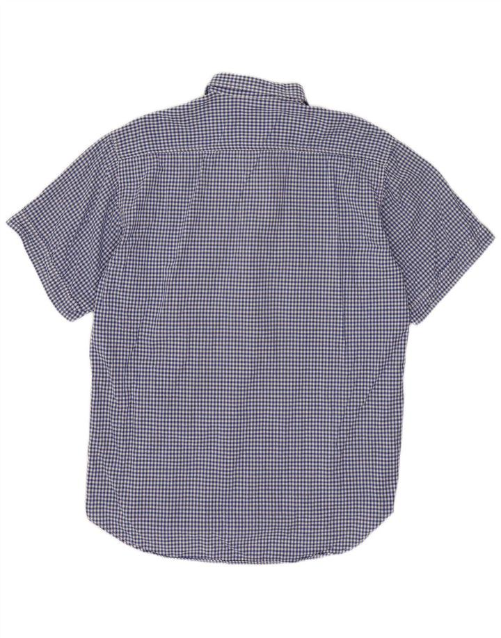 BENETTON Ανδρικό κοντομάνικο πουκάμισο XL Blue Gingham